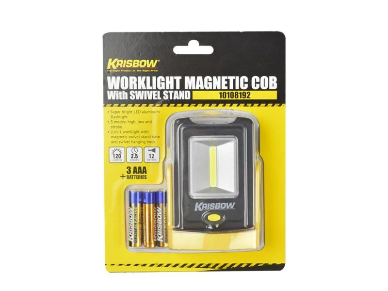 KRISBOW LED WORKLIGHT 120LM BLACK