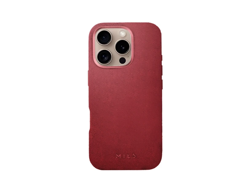 MILS BESPOKE ALCANTARA CASE IPHONE 16 PRO RED | eci.id by Electronic City