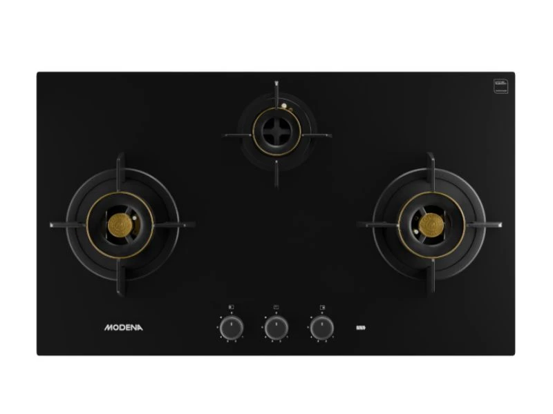 MODENA BUILT IN HOB GAS 3 BURNER BLACK | eci.id by Electronic City
