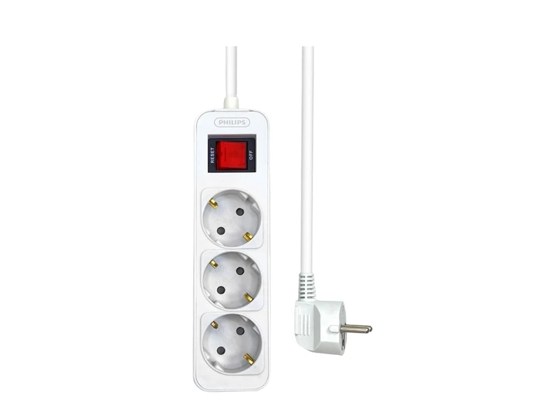 PHILIPS STOP KONTAK 3 SLOT WHITE | eci.id by Electronic City