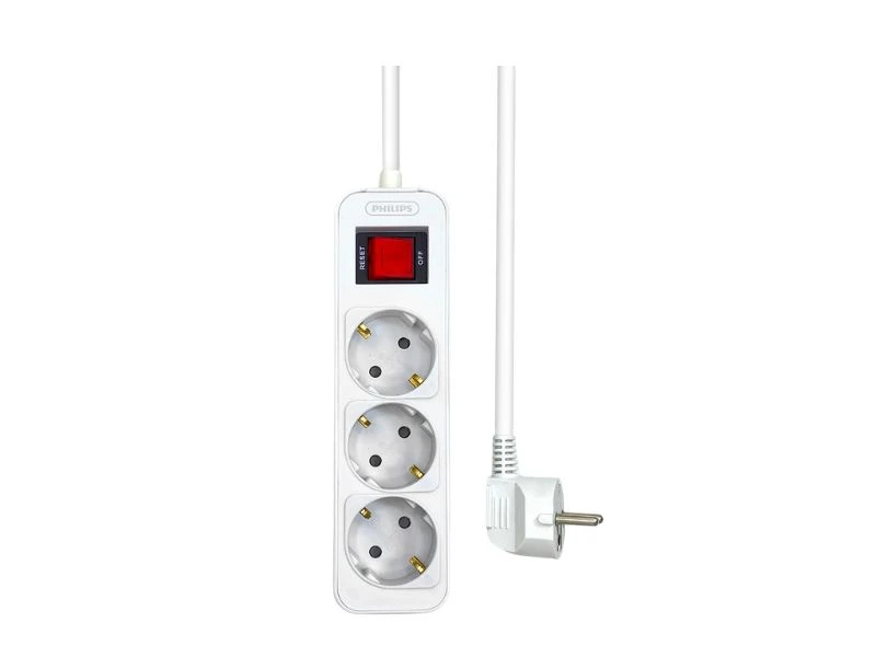 PHILIPS STOP KONTAK 3 SLOT WHITE | eci.id by Electronic City