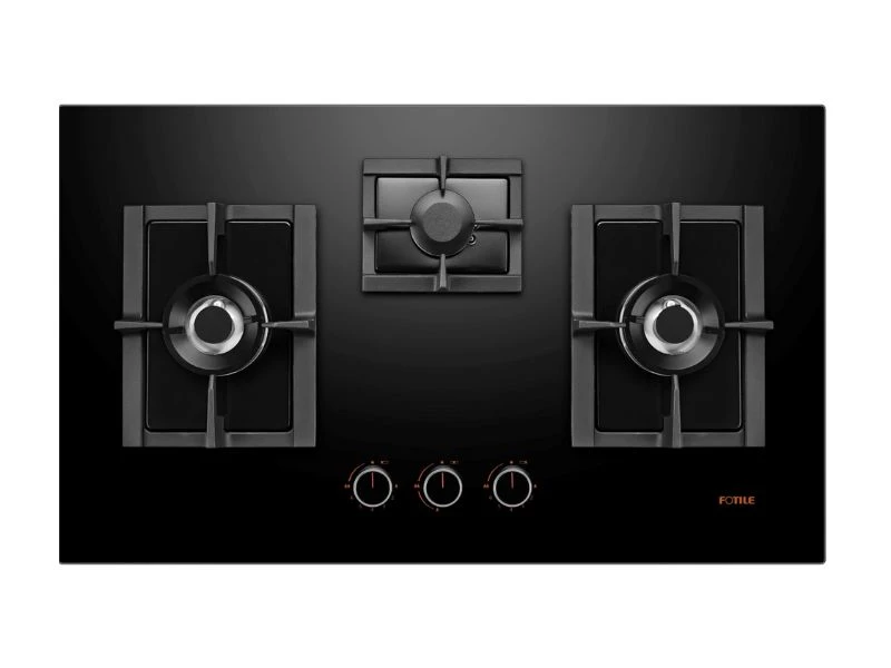 FOTILE BUILT IN HOB GAS 3 BURNER BLACK