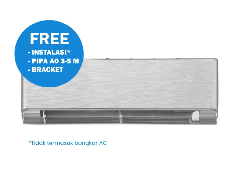 GREE AC SPLIT 1 PK INVERTER SILVER | eci.id by Electronic City