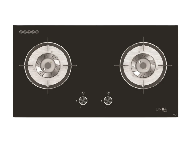LINEA BUILT IN HOB GAS 2 BURNER BLACK | eci.id by Electronic City