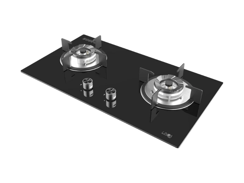 LINEA BUILT IN HOB GAS 2 BURNER BLACK | eci.id by Electronic City