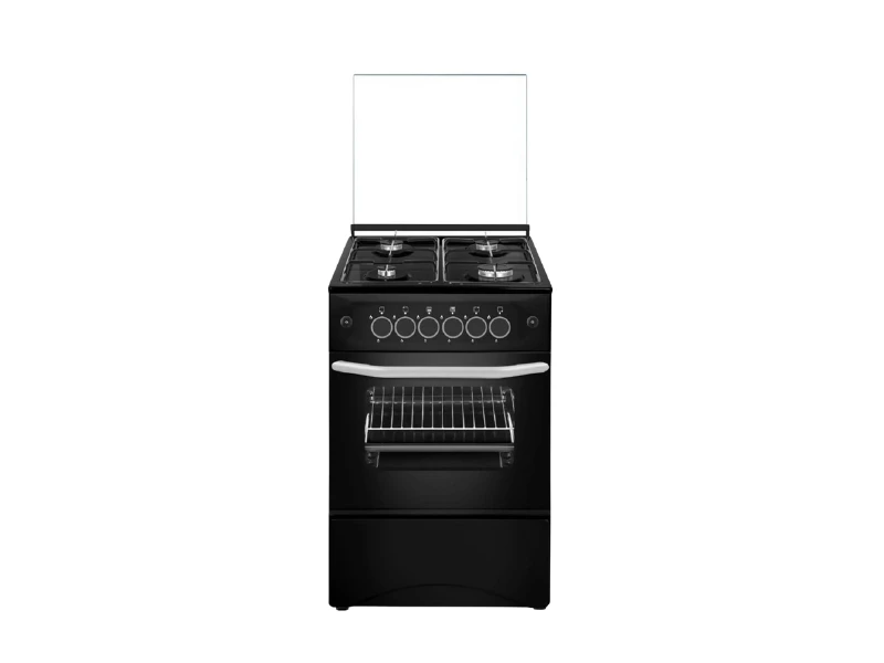 LINEA STANDING OVEN & HOB 4 BURNER BLACK | eci.id by Electronic City