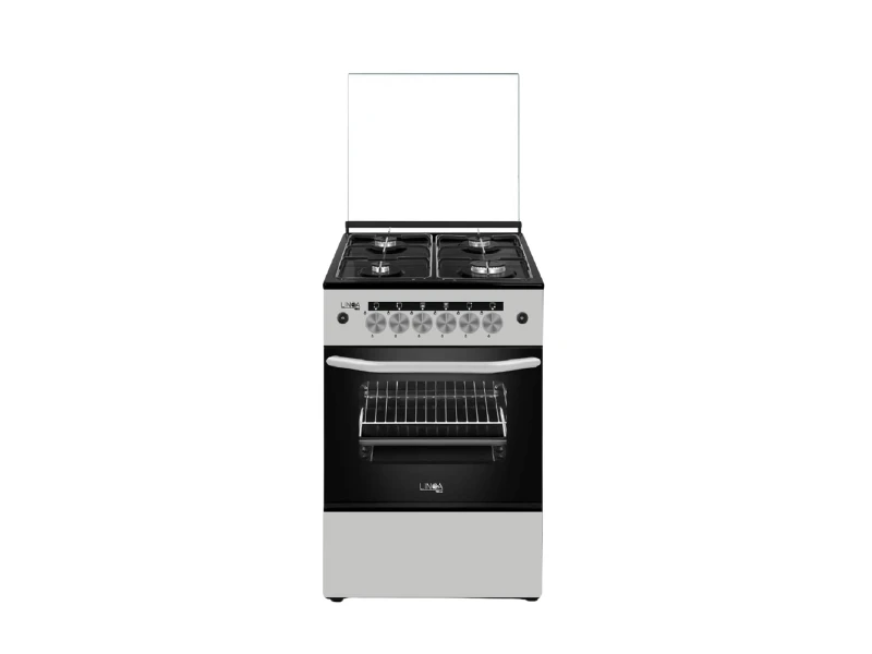 LINEA FREE STANDING OVEN & HOB 4 BURNER SILVER | eci.id by Electronic City