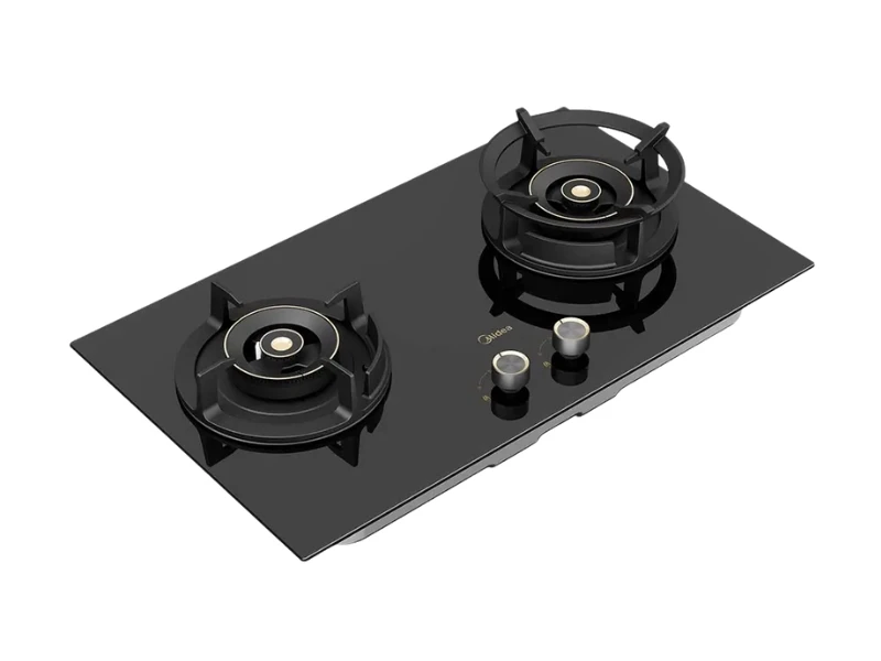 MIDEA BUILT IN HOB GAS 2 BURNER BLACK