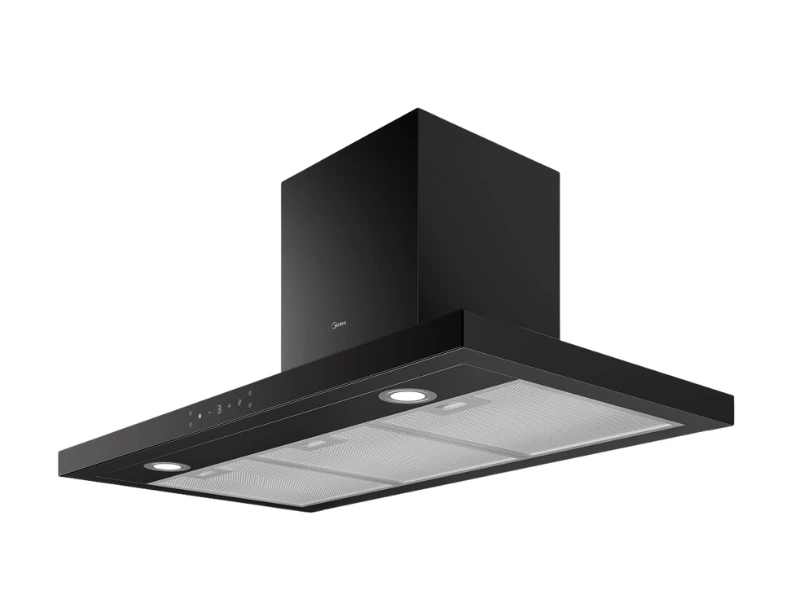 MIDEA CHIMNEY COOKER HOOD 90 CM BLACK | eci.id by Electronic City