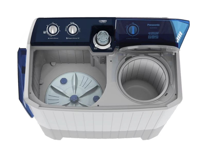 PANASONIC WASHING MACHINE TWIN TUB 15 KG WHITE BLUE | eci.id by Electronic City