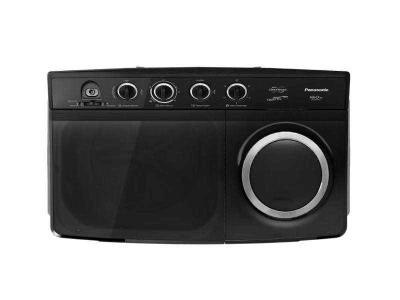 PANASONIC WASHING MACHINE TWIN TUB 16 KG BLACK GREY | eci.id by Electronic City