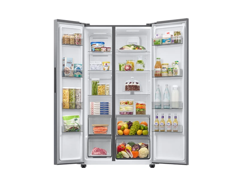 SAMSUNG REFRIGERATOR SIDE BY SIDE 529 L SILVER | eci.id by Electronic City
