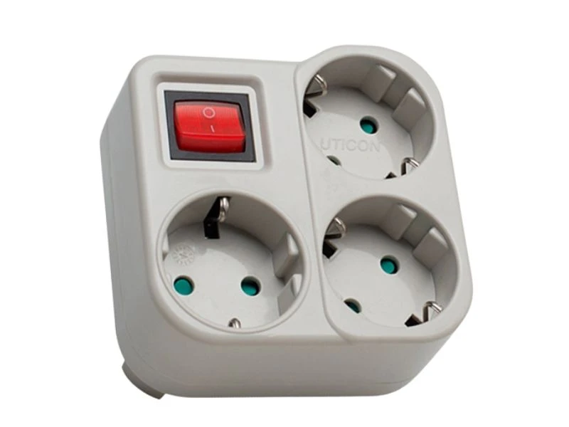 UTICON ELECTRICAL 3 PLUG GREY