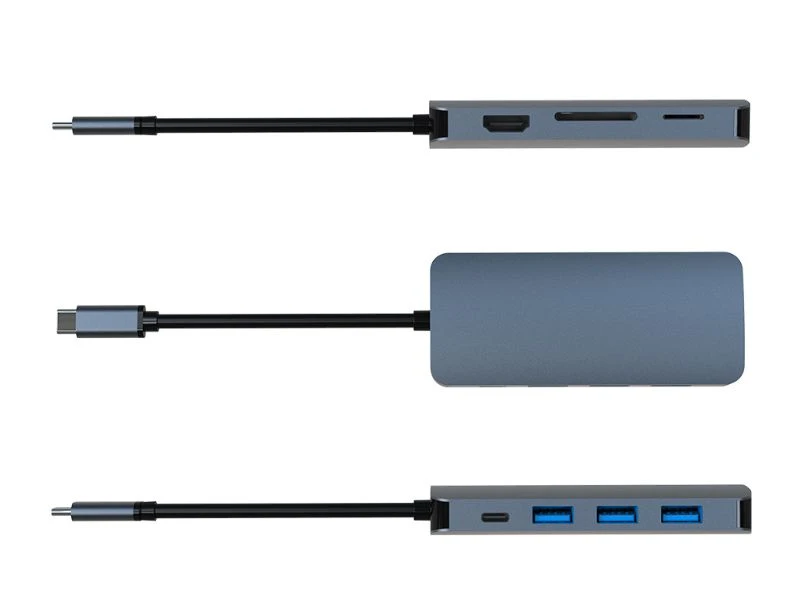 PHILIPS SWV6138G USB C ADAPTER 8IN1 GREY | eci.id by Electronic City